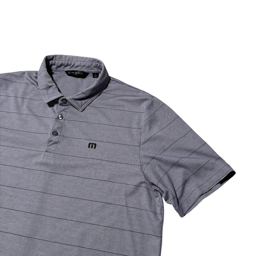 Travis Mathew Men's Striped Polo Shirt Pima Cotton Size XL 23 x 30 - Picture 3 of 5